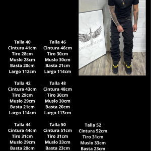 Jeans Straight Negro Elásticado